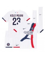 Paris Saint-Germain Randal Kolo Muani #23 Bortedraktsett Barn 2024-25 Korte ermer (+ bukser)